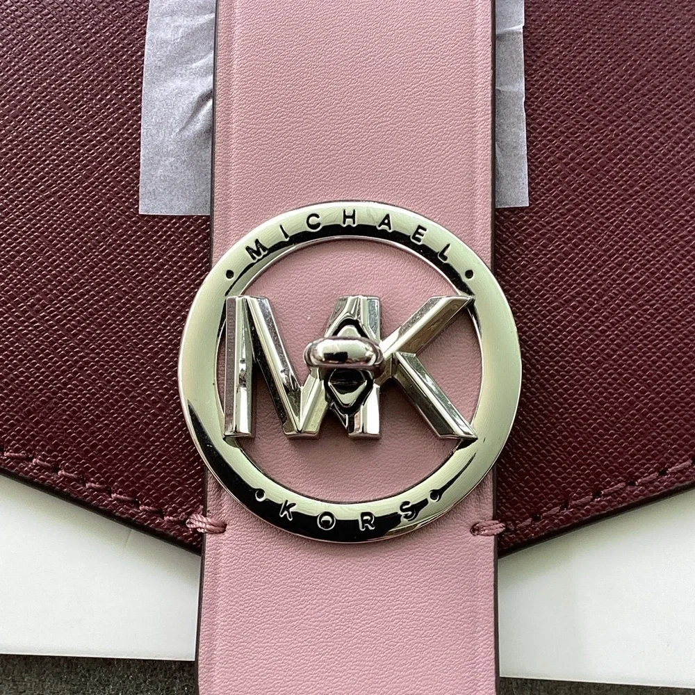 NWT Michael Kors Greenwich Multi Color Chain Strap Medium Size Crossbody Bag